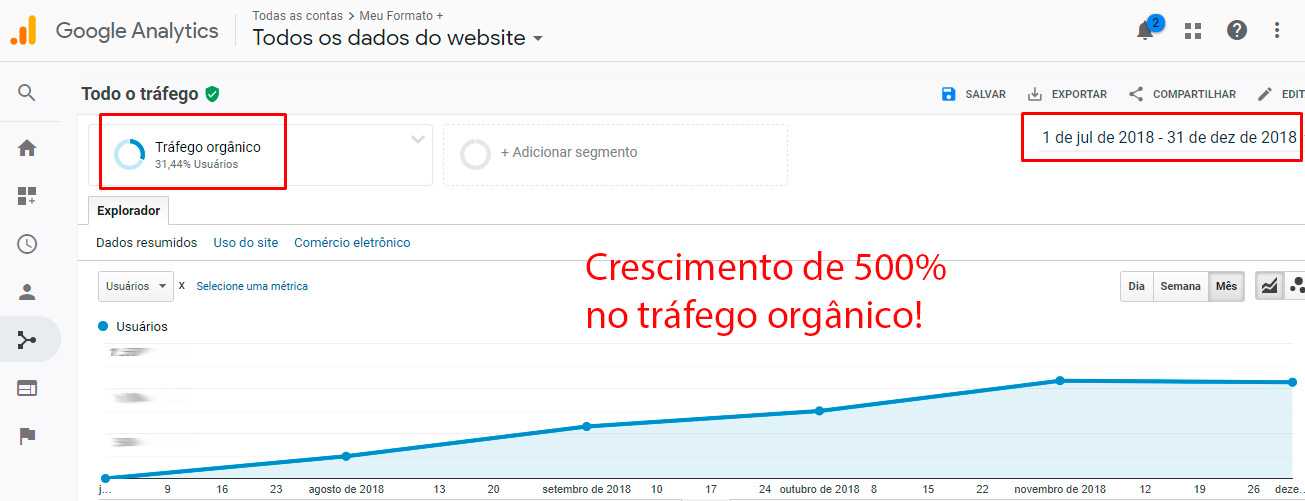 Resultado de SEO - Meu Formato+